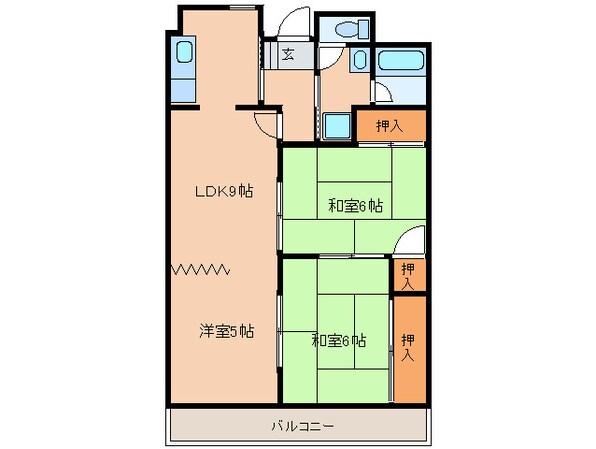 ボナール辻川の物件間取画像